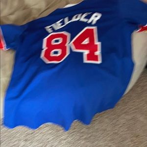 Rangers jersey. Fielder 84